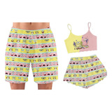 Kit Pijama Casal Mozão Pijama Ondinha Casal Namorados 