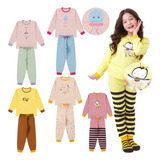 Kit Pijama Infantil Inverno Menina 100%