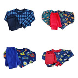 Kit Pijama Infantil Nick Kids Soft 4 Peças.