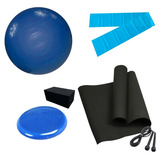 Kit Pilates E Yoga Com Tapete De Eva + Bola 55cm + 4 Itens