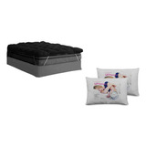 Kit Pillow Top Cama Casal Box
