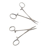 Kit Pinça Crile Reta E Pinça Crile Curva 14 Cm Weldon