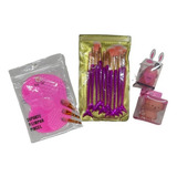 Kit Pinceis , Tapete Limpeza , Espuma , Esponja - Maquiagem