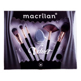 Kit Pinceis Macrilan Velvet Ed010a Preto