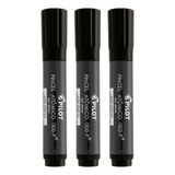 Kit Pincel Atômico Canetão Pilot 1100-p Preto 3 Unidades