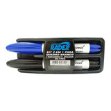 Kit Pincel Caneta Quadro Branco Azul/pret Canetao + Apagador