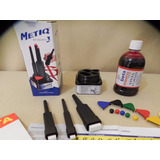 Kit Pincel Cartaz Metiq 3 Pinceis + 1 Litro Tinta Preta Beta