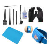 Kit Pincel Escova Pulseira Luva Manta Anti-estática Alcool