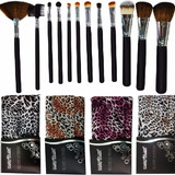 Kit Pincel Maquiagem Estojo 12 Pincéis Profissional Macrilan