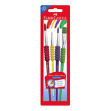 Kit Pincel Soft Touch Faber-castell 4 Unidades Ergonômico