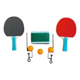 Kit Ping Pong +3 Bolinha Rede Retrátil Raquete Profissional 