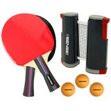 Kit Ping Pong Star + Rede + 3x Bolas Sensei Tenis De Mesa 