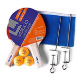 Kit Ping Pong Tenis De Mesa 2 Raquetes 3 Bolas Rede Suporte