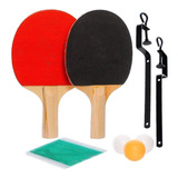 Kit Ping Pong Tênis Mesa 2 Raquetes 3 Bolinhas Rede Suporte