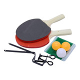 Kit Ping Pong/tênis De Mesa C/2 Raquetes + 3 Bolinhas + Rede