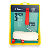 Kit Pintura Atlas Multiuso 3 Peças Rolo Garfo Bandeja 1001
