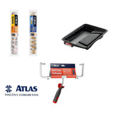 Kit Pintura Duplo 46cm Bandeja Garfo 2 Rolos Lã Rp Ag Atlas