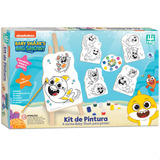Kit Pintura Infantil Baby Shark Criatividade Com Cavalete