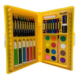 Kit Pintura Infantil Escolar Estojo Lápis Caneta Brinquedo