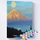 Kit Pintura Numerada - Encontro Da Lua E Montanha