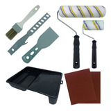Kit Pintura Parede Completo Sem Respingo 7 Peças + Brinde 