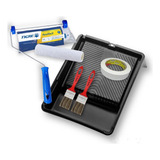 Kit Pintura Rolo Lã Tinta Base Epóxi Fita Crepe E Pincel 9pç