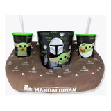 Kit Pipoca Almofada Mandalorian Grogu Evergreen Zonacriativa