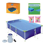 Kit Piscina 3700 L Forro Capa Filtro Boiabraço Princesa 220v