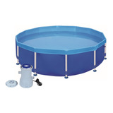 Kit Piscina 4500 L Circular Estruturada Bomba Filtro Mor