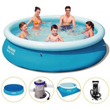 Kit Piscina Inflável Bestway 3.700ls Filtro Capa Bomba Forr
