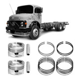 Kit Pistão Anel Std Mercedes Benz Série L Om352 Metal Leve