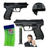 Kit Pistola 007 Arma Brinquedo Lança