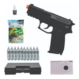 Kit Pistola Airsoft Co2 Sig Sauer Sp 2022 6mm 4000bb Maleta
