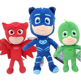 Kit Pj Masks 3 Bonecos De Pelucia 21cm - Original