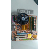 Kit Placa Mãe 775 Ddr2 St-4262 + E7500 + Cooler 4gb Ram.