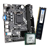 Kit Placa Mãe H61 1155 Processador Core I5 2400 4gb Ram 1600