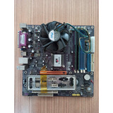 Kit Placa Mae + Memoria + Processador Ecs P4m800pro-m V 1.0