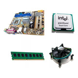 Kit Placa Mãe + Process Intel Dual Core + 4gb Ddr2 Oem