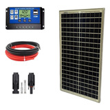 Kit Placa Painel Controlador Solar Fotovoltaica 30w Watts