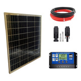 Kit Placa Painel Controlador Solar Fotovoltaica 60w Watts