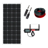 Kit Placa Painel Solar 210w Controlador Carga 20a Mppt Cabos