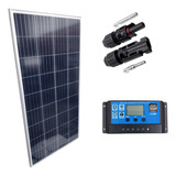 Kit Placa Solar 150w Controlador 20a