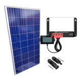 Kit Placa Solar 150w Controlador 20a Mppt Com Display 