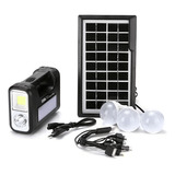 Kit Placa Solar Portátil 3 Lâmpada