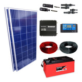 Kit Placa Solar Televisão Tv (65w) E Lampadas (9w) - 220v