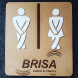 Kit Placas De Banheiro Personalizadas Mdf 3mm Corte Laser
