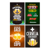 Kit Placas Decorativas Cervejas Frases Mdf