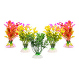 Kit Plantas Artificiais Enfeite De Aquario Plantinha Pa19