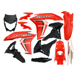 Kit Plástico Completo 11 Peças Moto Nxr Bros 160 Adesivado