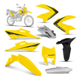 Kit Plástico Nxr 150 09 A 12 Com Protetor Escape + Sup Placa